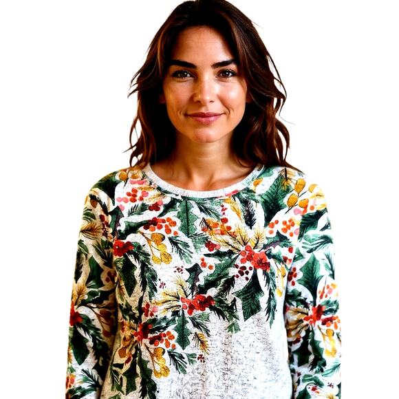 Frazzle Medium Gray Holly Women's Long Sleeve Top Shirt Misses Size 8 10 - Picture 1 of 5